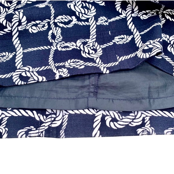 Talbots Nautical Knots Navy & White Mini Skirt 6 - Picture 6 of 9